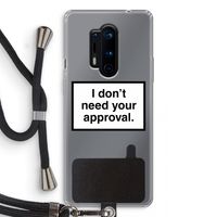 Don't need approval: OnePlus 8 Pro Transparant Hoesje met koord