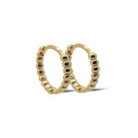 Karma Oorringen Hinged Hoops Dots Donna Goud