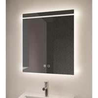 Badkamerspiegel Decora | 90x70 cm | Rechthoekig | Indirecte LED verlichting | Touch button | Met spiegelverwarming - thumbnail