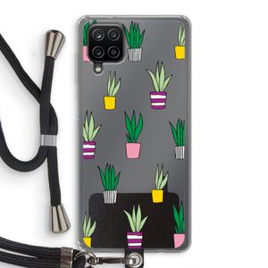 Sanseveria: Samsung Galaxy A12 Transparant Hoesje met koord