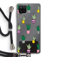 Sanseveria: Samsung Galaxy A12 Transparant Hoesje met koord