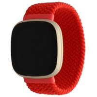 Fitbit Versa 3 / Sense Nylon Gevlochten Solo Band - Rood Fitbit Versa 3 / Sense Nylon Gevlochten Solo Band - Rood