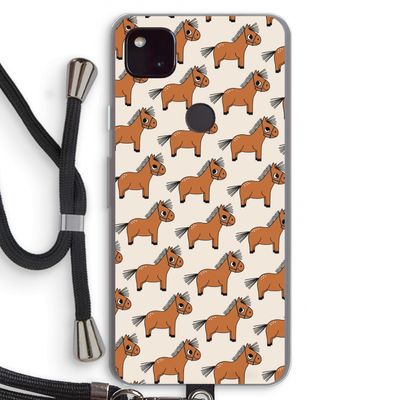 Pony: Pixel 4a 5G Transparant Hoesje met koord