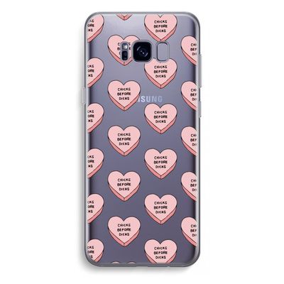 Chicks before dicks: Samsung Galaxy S8 Plus Transparant Hoesje