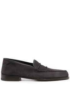 John Lobb mocassins en daim à entaille penny - Gris
