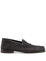 John Lobb mocassins en daim à entaille penny - Gris John Lobb mocassins en daim à entaille penny - Gris
