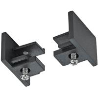 Spanningsrail Eindkappen Set - 2 Fase - Mat Zwart - 2 Stuks