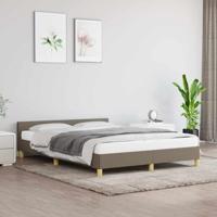 Bedframe zonder matras stof taupe 140x200 cm