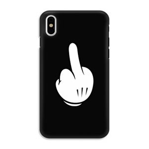 Middle finger black: iPhone XS Tough Case