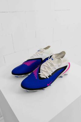 Nike Phantom 6 High Academy Voetbalschoenen Senior Blauw/Zwart/Wit/Roze - Maat 40.5 - Kleur: WitZwartBlauwRoze | Soccerfanshop