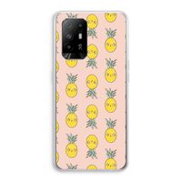 Ananas: Oppo A95 5G Transparant Hoesje