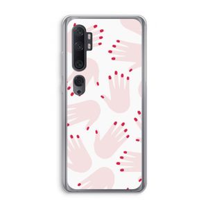 Hands pink: Xiaomi Mi Note 10 Pro Transparant Hoesje