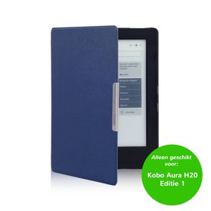 Lunso - sleepcover hoes - Kobo Aura H20 edition 1 (6.8 inch) - Blauw