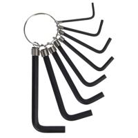 Inbussleutel set - aan ring - 8-delig - gereedschap - diverse maten