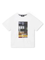 Dkny Kids t-shirt en coton à imprimé photographique - Blanc - thumbnail