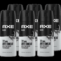 AXE AntiTranspirant Spray Black 150 ml x 6 stuks bij Jumbo