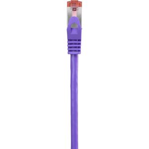 Renkforce RF-4724916 RJ45 Netwerkkabel, patchkabel CAT 6 S/FTP 0.50 m Violet Snagless, Vergulde steekcontacten, Vlambestendig 1 stuk(s)