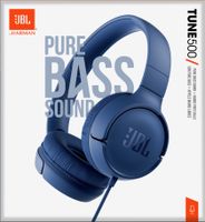 JBL Tune 500 Headset Bedraad Hoofdband Oproepen/muziek Blauw - thumbnail