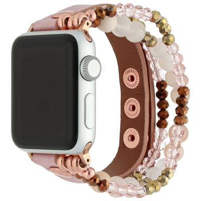 Apple Watch Leren Sieraden Band - Roze - 38, 40, 41 & 42mm Apple Watch Leren Sieraden Band - Roze - 38, 40, 41 & 42mm