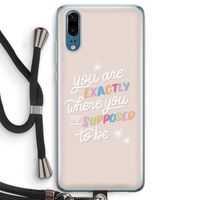 Right Place: Huawei P20 Transparant Hoesje met koord