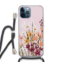 Painted wildflowers: iPhone 13 Pro Max Transparant Hoesje met koord