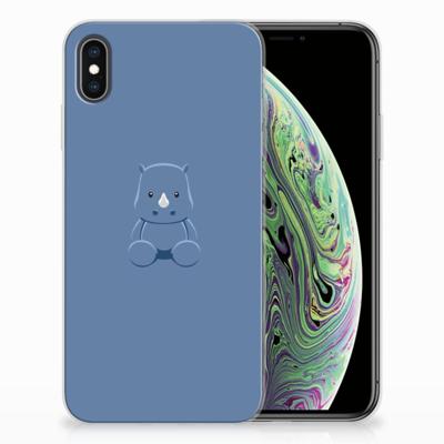 Apple iPhone Xs Max Telefoonhoesje met Naam Baby Rhino Apple iPhone Xs Max Telefoonhoesje met Naam Baby Rhino