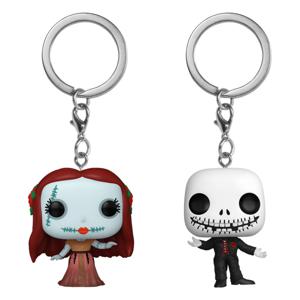 Nightmare before Christmas POP! Vinyl Keychain 2-Pack Holiday Jack & Sally 4 cm