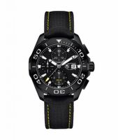 Horlogeband Tag Heuer CAY218A / FC6361 Nylon/perlon Zwart 21.5mm - thumbnail