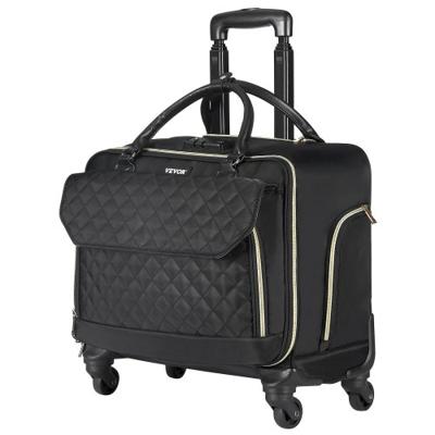 VEVOR Laptop Notebook Trolley Aktetas Notebooktas 45x23x47cm Zwart/Goud