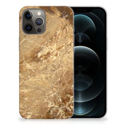 iPhone 12 Pro Max | TPU | Siliconen hoesje | Marmer Creme