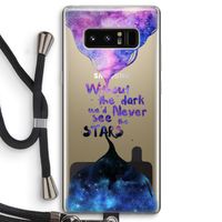 Stars quote: Samsung Galaxy Note 8 Transparant Hoesje met koord