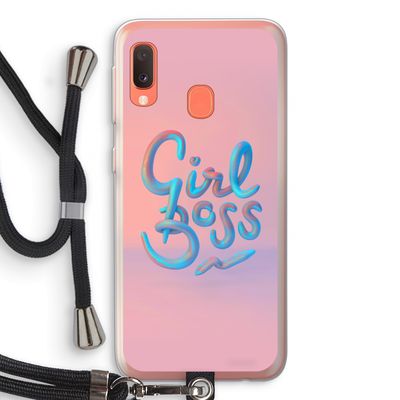 Girl boss: Samsung Galaxy A20e Transparant Hoesje met koord