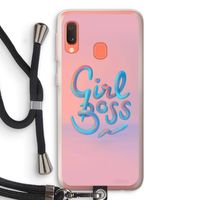Girl boss: Samsung Galaxy A20e Transparant Hoesje met koord