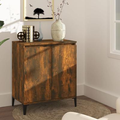 Dressoir 60x35x70 cm bewerkt hout gerookt eikenkleurig