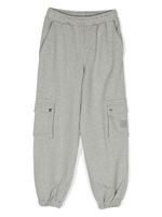 Balmain Kids pantalon de jogging à patch logo - Gris