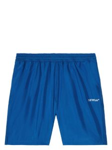 Off-White SHORT DE BAIN À IMPRIMÉ GRAPHIQUE - Bleu