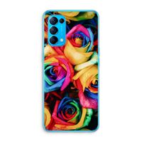 Neon bloemen: Oppo Find X3 Lite Transparant Hoesje