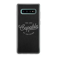 Capable: Samsung Galaxy S10 Plus Transparant Hoesje