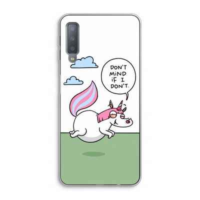 Unicorn: Samsung Galaxy A7 (2018) Transparant Hoesje