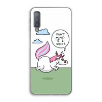 Unicorn: Samsung Galaxy A7 (2018) Transparant Hoesje