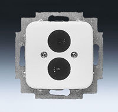 Busch-Jaeger audio contactdoos met inzetplaat creme