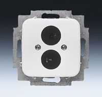 Busch-Jaeger audio contactdoos met inzetplaat creme