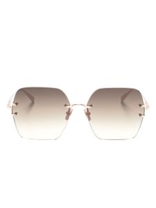 Linda Farrow lunettes de soleil Carina à monture oversize - Marron