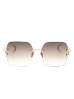 Linda Farrow lunettes de soleil Carina à monture oversize - Marron