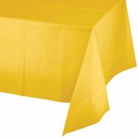 Party/verjaardag Tafelkleed - geel - 274 x 137 cm - tafellaken van papier