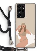 One of a kind: Samsung Galaxy S21 Ultra Transparant Hoesje met koord