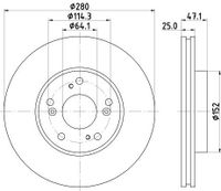 Remschijf Gecoat 55525PRO 8DD355118191