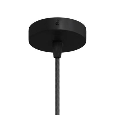 Kap zwart 1 uitgang metaal trekontlaster 83mm