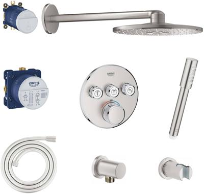 Grohe Grohtherm SmartControl Perfect regendoucheset met Rainshower 310 SmartActive Supersteel