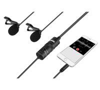 Boya Duo Lavalier Microfoon BY-M1DM voor Smartphone, DSLR, Camcorders en PC - thumbnail